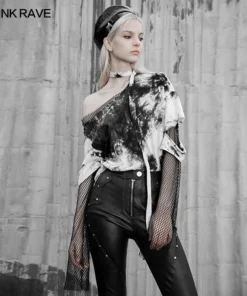 Ladies Punk Rave Sydney Tie-Dye Top - White