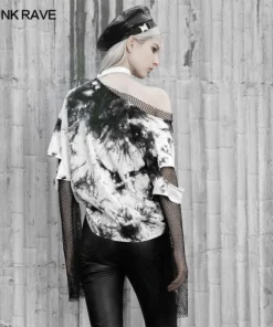 Ladies Punk Rave Sydney Tie-Dye Top - White