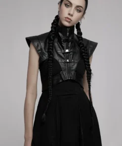 Ladies Punk Rave Wide Shoulder Vest