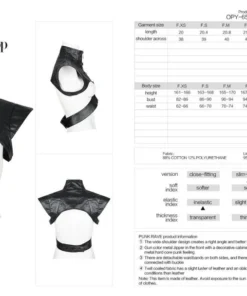 Ladies Punk Rave Wide Shoulder Vest