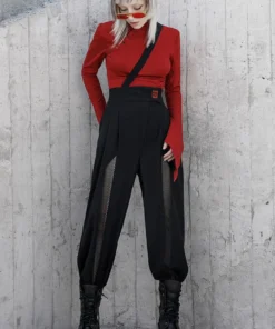 Ladies Punk Rave Zadie Wide Leg Trousers