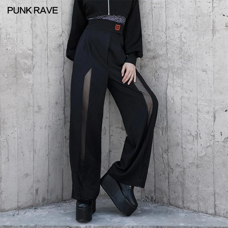 Ladies Punk Rave Zadie Wide Leg Trousers 5 Ladies Punk Rave Zadie Wide Leg Trousers
