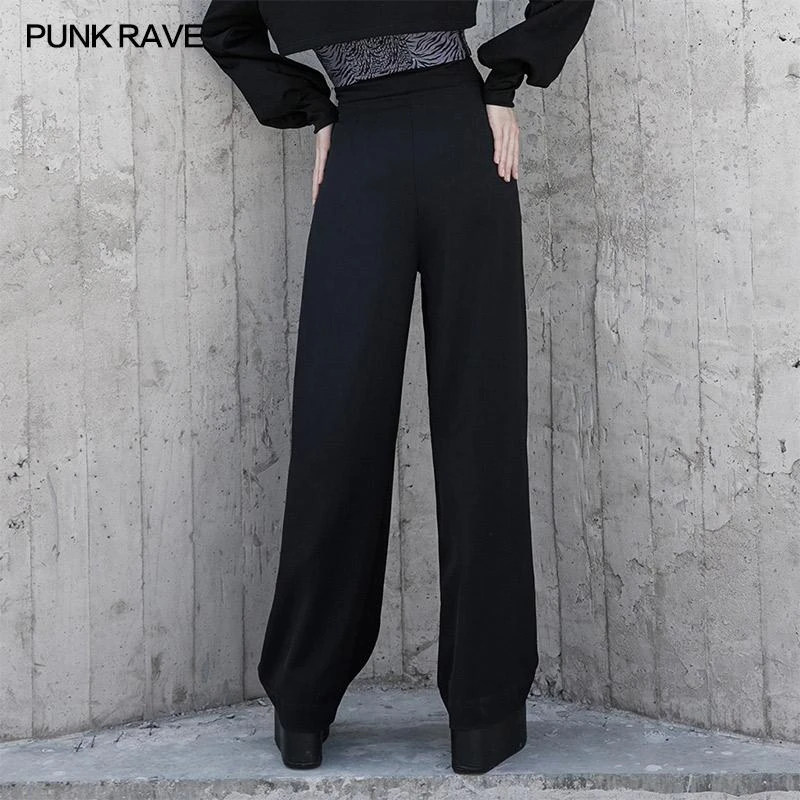 Ladies Punk Rave Zadie Wide Leg Trousers 6 Ladies Punk Rave Zadie Wide Leg Trousers