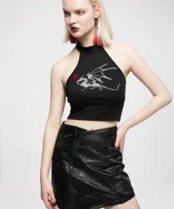 Punk Rave Bliss Halter Top - Dragon