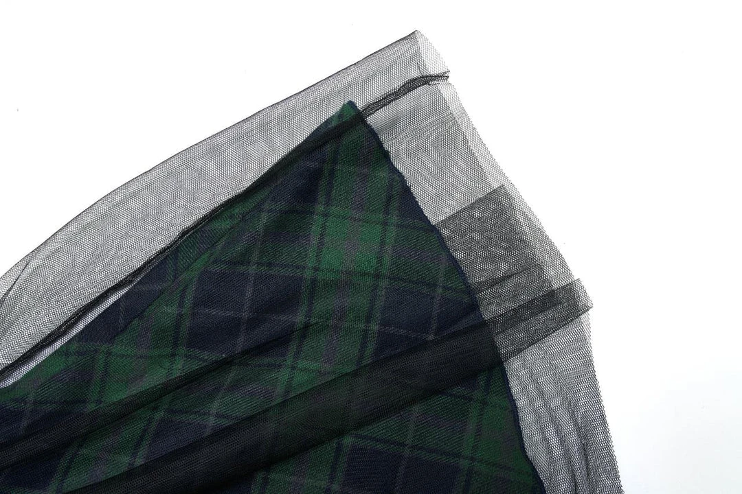 Ladies Punk Rave Gianna Mesh Overlay Skirt - Black & Green 13 Ladies Punk Rave Gianna Mesh Overlay Skirt - Black & Green