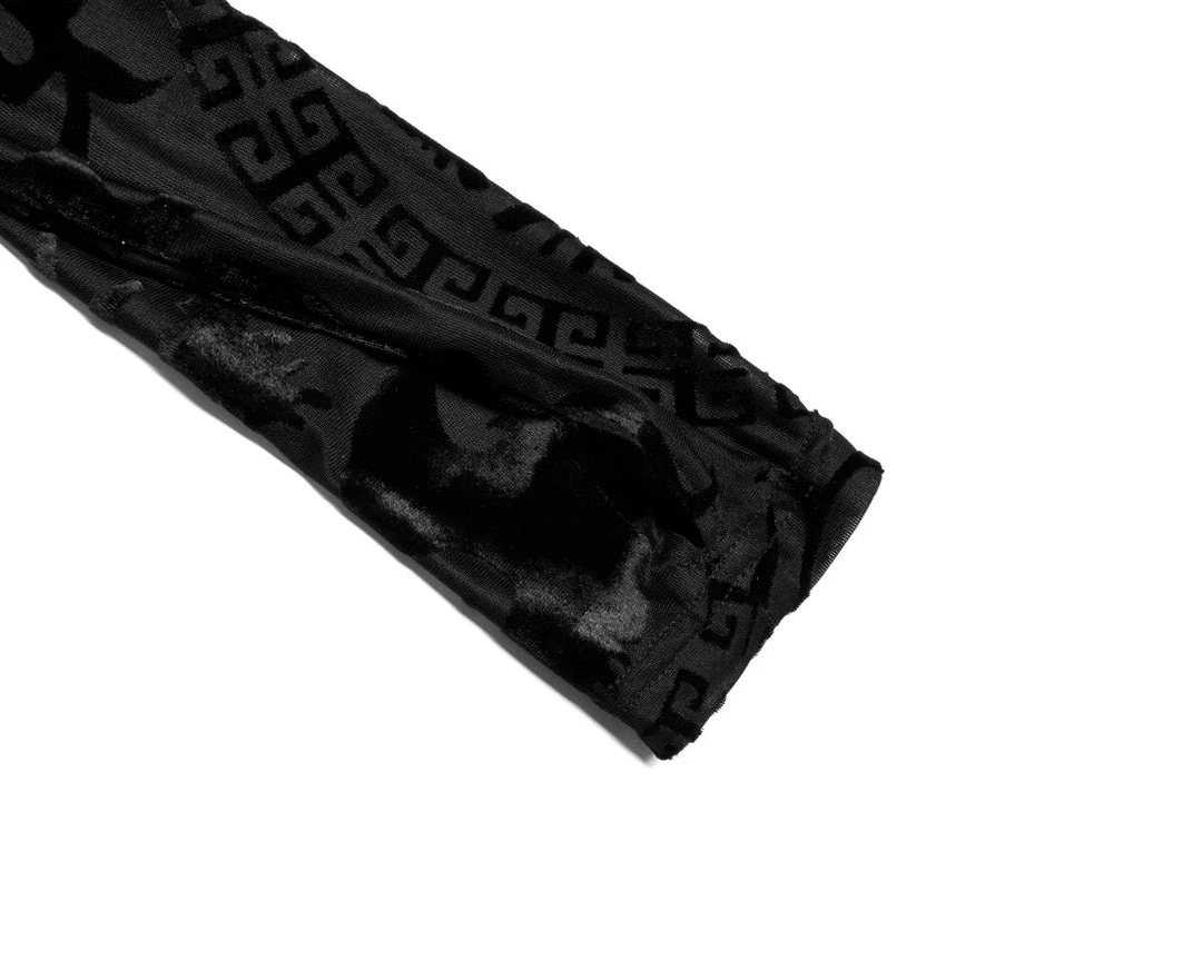 Accessories Punk Rave Noche Sleeves With Choker - Velvet Flocked 12 Accessories Punk Rave Noche Sleeves With Choker - Velvet Flocked