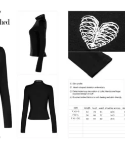 Punk Rave Ribcage Heart Top Ladies