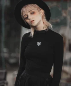 Punk Rave Ribcage Heart Top Ladies