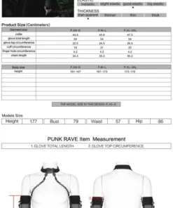 Punk Rave Noche Sleeves With Choker - Fishnet Accessories