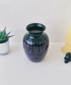 Weird & Wonderful Ceramics Purple Skull Curved Vase