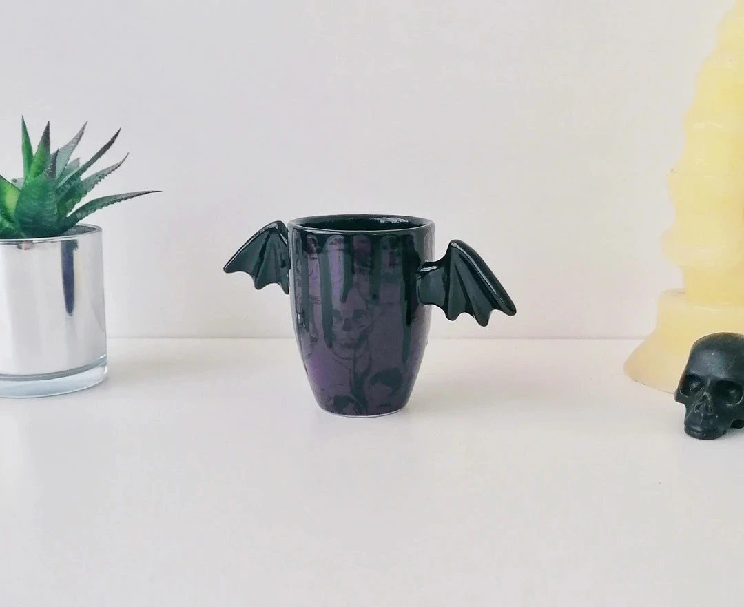 Weird & Wonderful Ceramics Purple Skull Wing Mug New Arrivals 5 Weird & Wonderful Ceramics Purple Skull Wing Mug New Arrivals