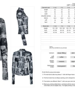 Punk Rave Sorcha Long Sleeve Top Grey 13 Punk Rave Sorcha Long Sleeve Top Grey