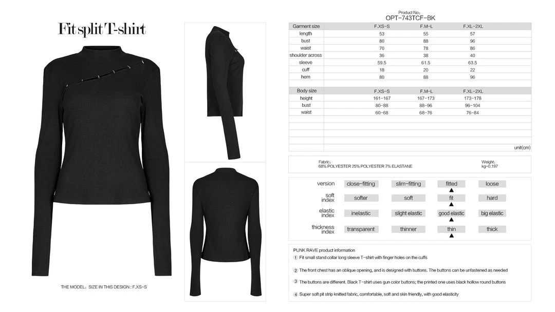 Punk Rave Sorcha Long Sleeve Top Black Ladies 7 Punk Rave Sorcha Long Sleeve Top Black Ladies