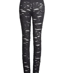 Punk Rave Black Gothalyptic Lara Leggings Ladies
