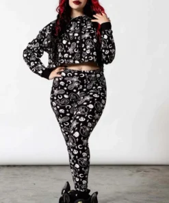 Killstar Purr Off Cropped Hoodie - Black 14 Killstar Purr Off Cropped Hoodie - Black