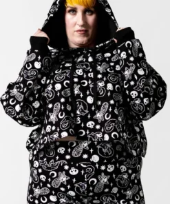 Killstar Purr Off Cropped Hoodie - Black 17 Killstar Purr Off Cropped Hoodie - Black