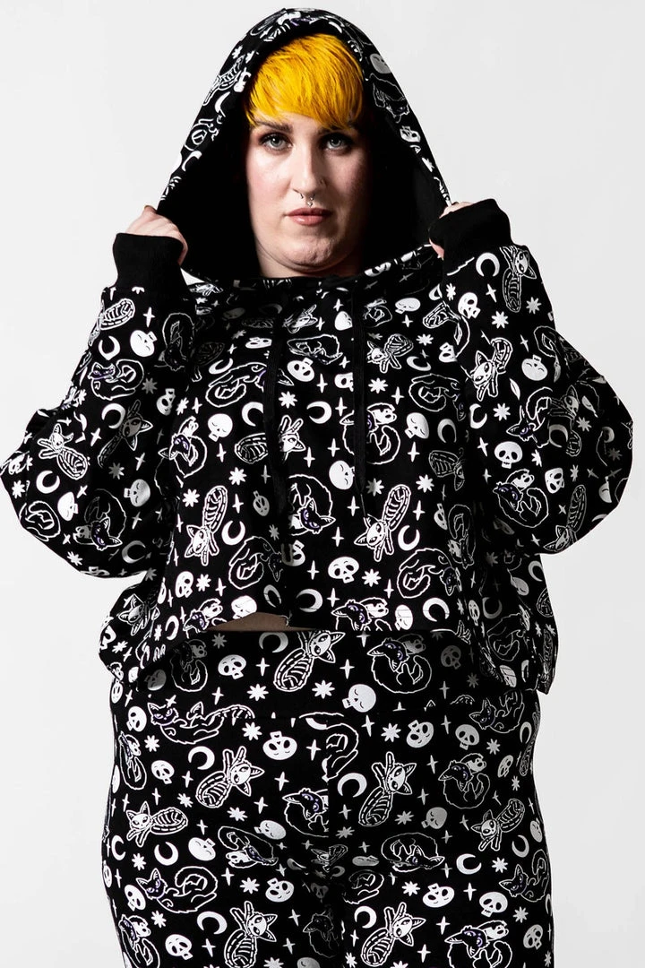 Killstar Purr Off Cropped Hoodie - Black 10 Killstar Purr Off Cropped Hoodie - Black