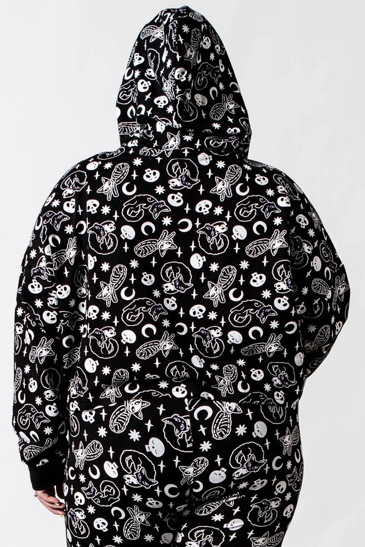 Killstar Purr Off Cropped Hoodie - Black 6 Killstar Purr Off Cropped Hoodie - Black