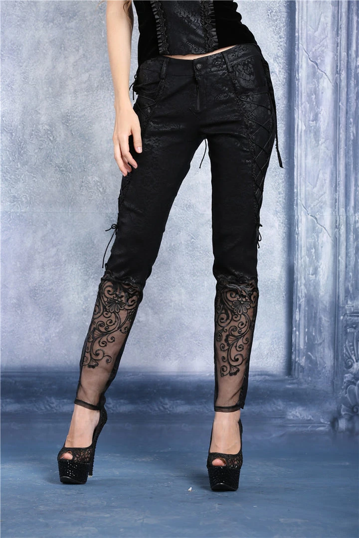 Ladies Dark In Love Gothic Bijou Trousers 5 Ladies Dark In Love Gothic Bijou Trousers