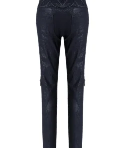 Ladies Dark In Love Gothic Bijou Trousers