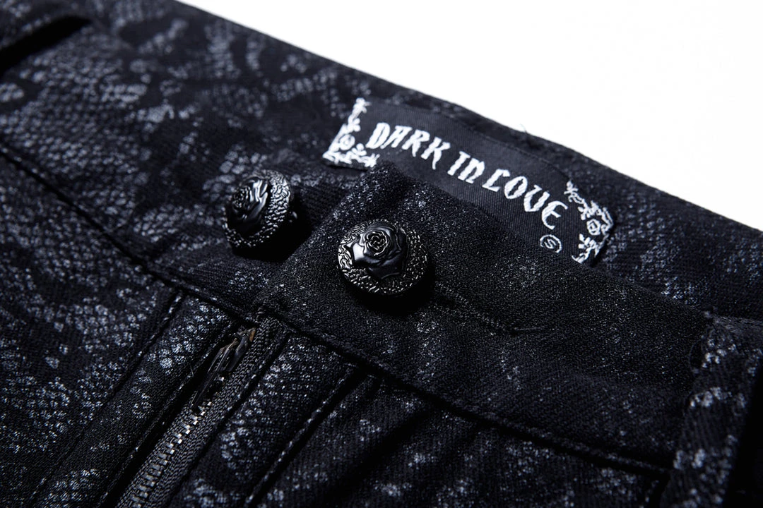 Ladies Dark In Love Gothic Bijou Trousers 12 Ladies Dark In Love Gothic Bijou Trousers