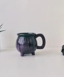Weird & Wonderful Ceramics Purple Web Cauldron Mug New Arrivals