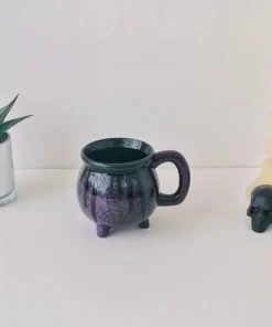 Weird & Wonderful Ceramics Purple Web Cauldron Mug New Arrivals
