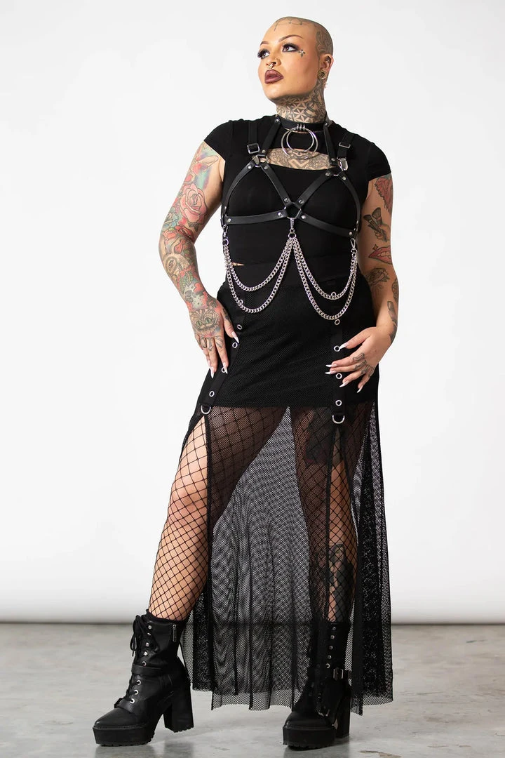 Killstar Paragon Fishnet Maxi Skirt 4 Killstar Paragon Fishnet Maxi Skirt
