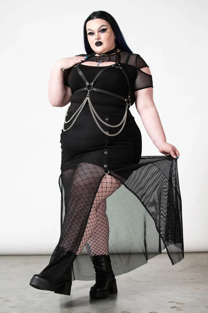 Killstar Paragon Fishnet Maxi Skirt 6 Killstar Paragon Fishnet Maxi Skirt