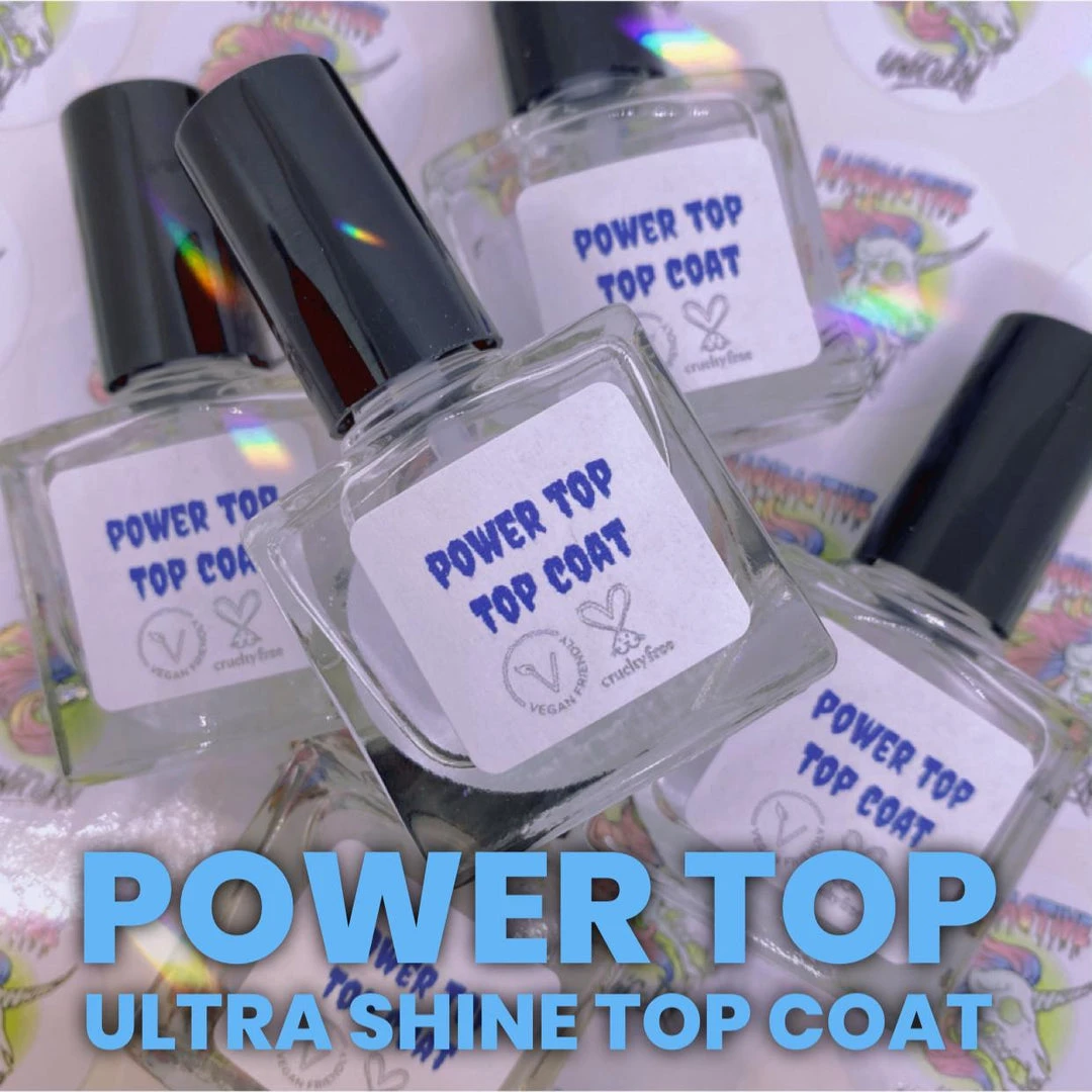 Radioactive Unicorn Power Top Coat Nail Polish 3 Radioactive Unicorn Power Top Coat Nail Polish