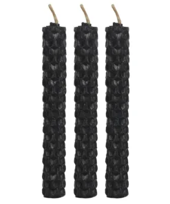 Gothic Gifts Black Beeswax Protection Spell Candles