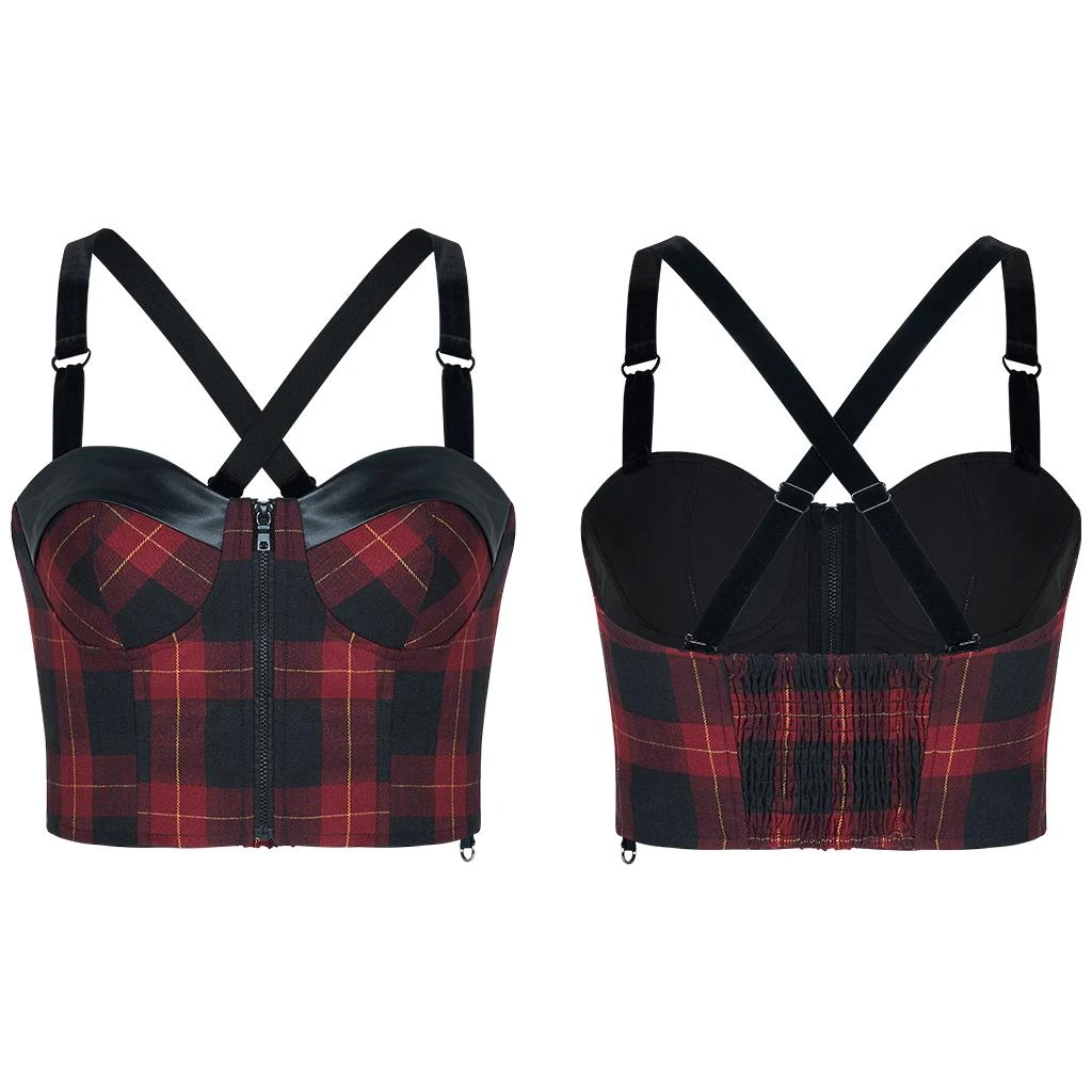 Punk Rave Arella Tartan Crop Top 3 Punk Rave Arella Tartan Crop Top