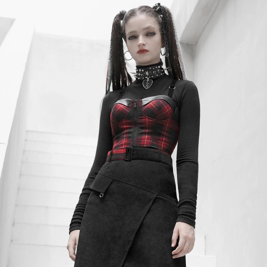 Punk Rave Arella Tartan Crop Top 4 Punk Rave Arella Tartan Crop Top