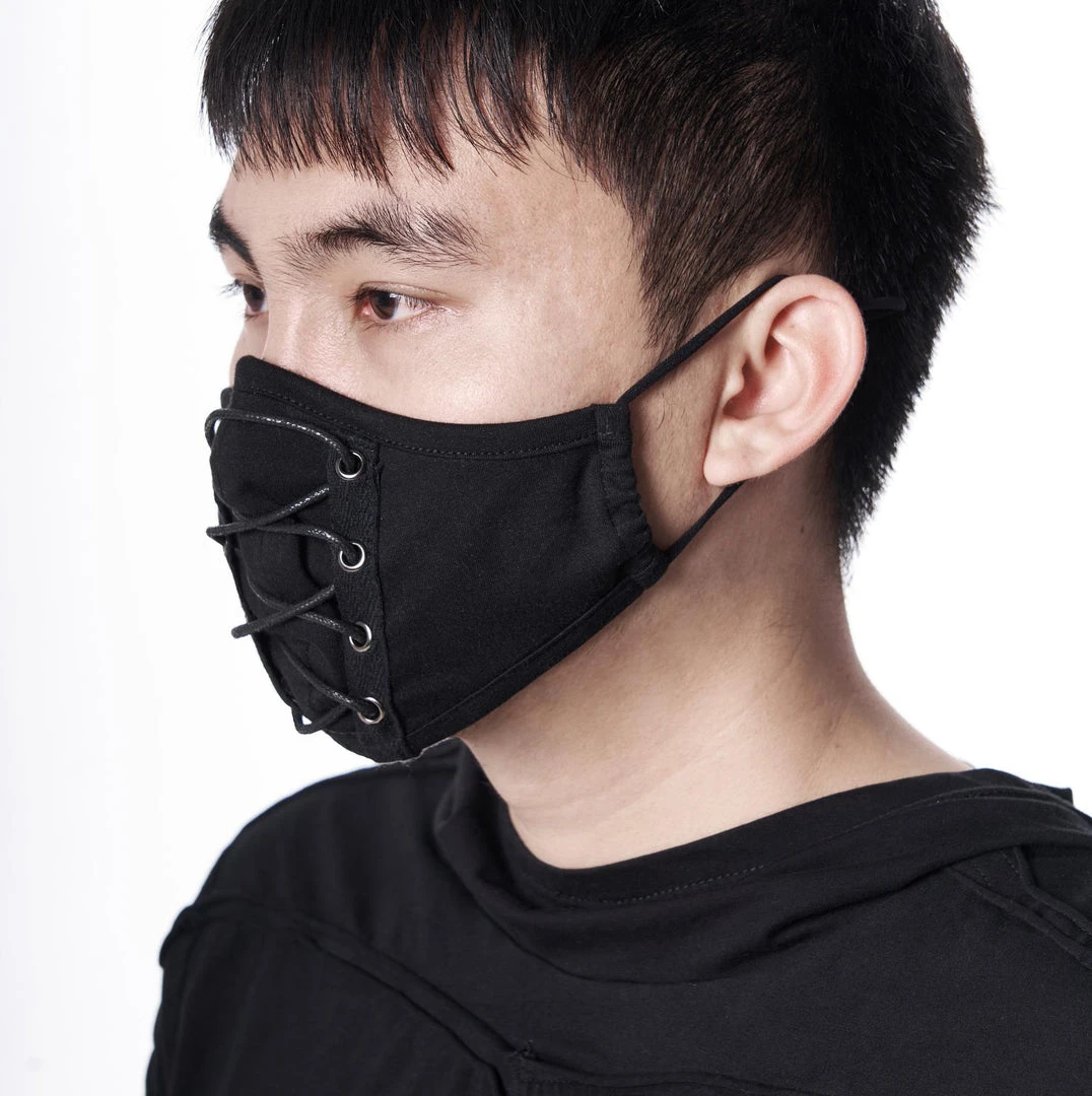 Accessories Punk Rave Lace Up Goth Face Covering 5 Accessories Punk Rave Lace Up Goth Face Covering