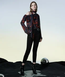 Punk Rave Reign Chiffon Top Ladies 14 Punk Rave Reign Chiffon Top Ladies