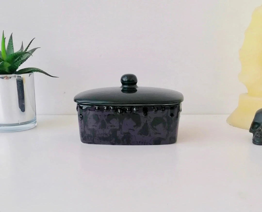 Weird & Wonderful Ceramics Purple Skull Butter Bowl New Arrivals 3 Weird & Wonderful Ceramics Purple Skull Butter Bowl New Arrivals