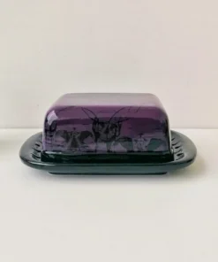Weird & Wonderful Ceramics Purple Skull Butter Dish