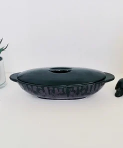 New Arrivals Weird & Wonderful Ceramics Purple Skull Oval Serving Platter With Lid