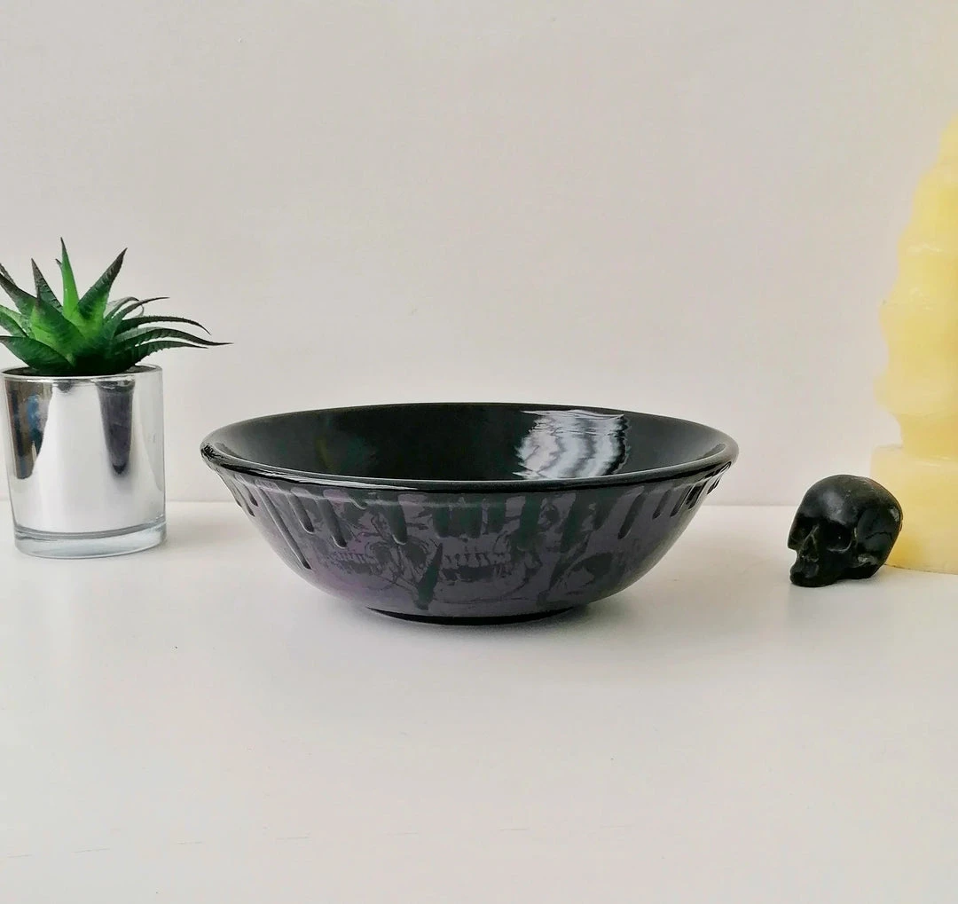 New Arrivals Weird & Wonderful Ceramics Purple Skull Pasta Bowl 3 New Arrivals Weird & Wonderful Ceramics Purple Skull Pasta Bowl