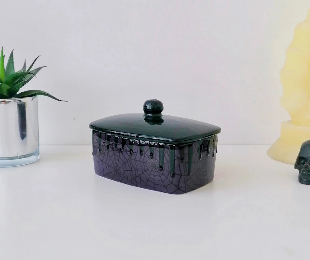 Weird & Wonderful Ceramics Purple Web Butter Bowl 5 Weird & Wonderful Ceramics Purple Web Butter Bowl