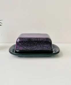 New Arrivals Weird & Wonderful Ceramics Purple Web Butter Dish