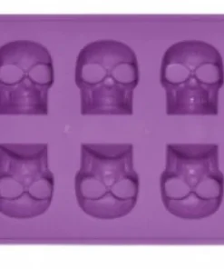 Homeware Gothic Gifts Purple Skull Ice Cube Tray