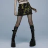 Punk Rave Elantra Mini Skirt Black / Yellow