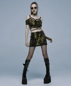 Punk Rave Elantra Mini Skirt Black / Yellow 15 Punk Rave Elantra Mini Skirt Black / Yellow