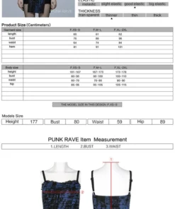 Punk Rave Elantra Dress Blue / Black Ladies