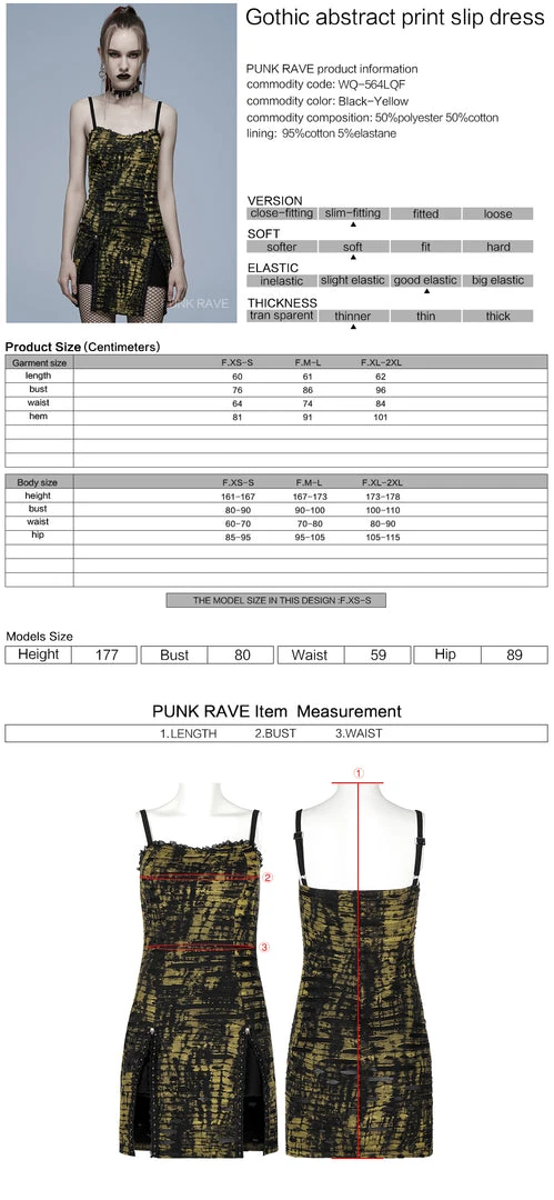 Punk Rave Elantra Mini Dress Black / Yellow 12 Punk Rave Elantra Mini Dress Black / Yellow