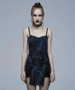 Punk Rave Elantra Dress Blue / Black Ladies