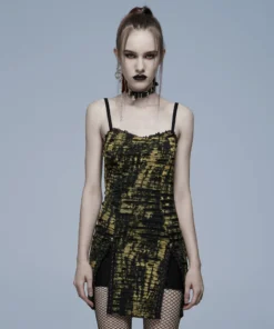 Punk Rave Elantra Mini Dress Black / Yellow