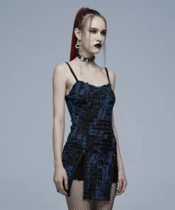 Punk Rave Elantra Dress Blue / Black Ladies