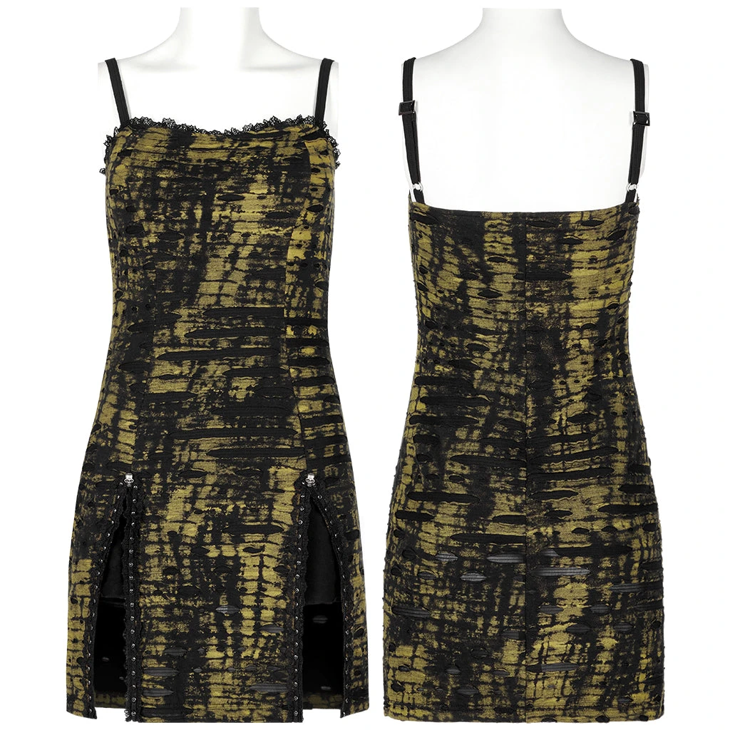 Punk Rave Elantra Mini Dress Black / Yellow 7 Punk Rave Elantra Mini Dress Black / Yellow